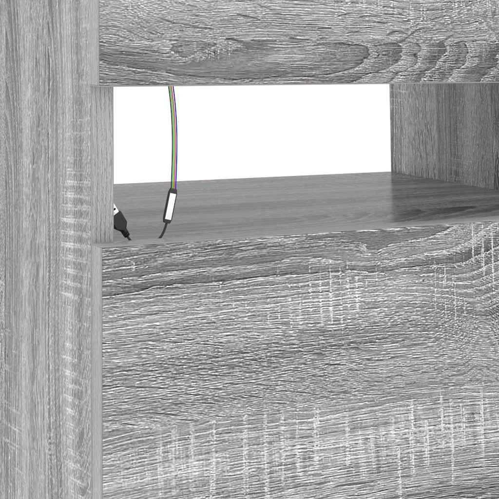 Έπιπλο Τηλεόρασης με LED Γκρι Sonoma 90x35x40 εκ. - Pakobazaar