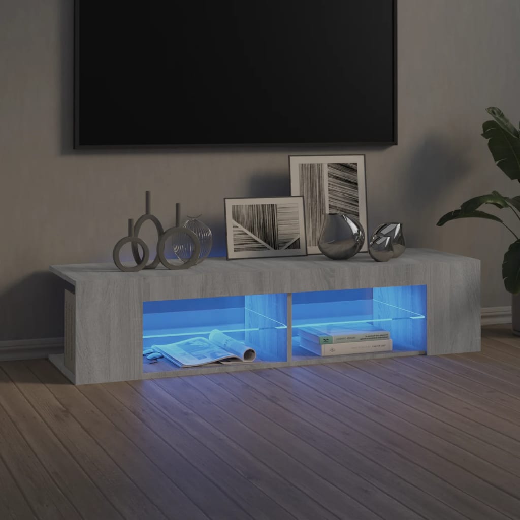 Έπιπλο Τηλεόρασης με LED Γκρι Sonoma 135x39x30 εκ. - Pakobazaar