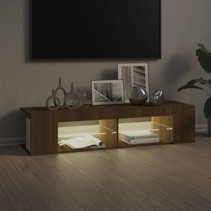 Έπιπλο Τηλεόρασης με LED Καφέ Δρυς 135x39x30 εκ. - Pakobazaar