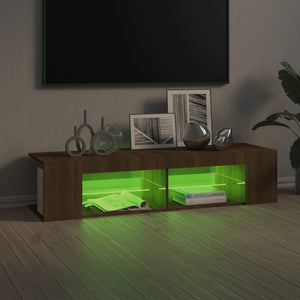 Έπιπλο Τηλεόρασης με LED Καφέ Δρυς 135x39x30 εκ. - Pakobazaar