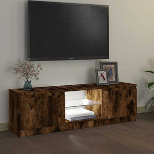 Έπιπλο Τηλεόρασης με LED Καπνιστή Δρυς 120x30x36 εκ. - Pakobazaar