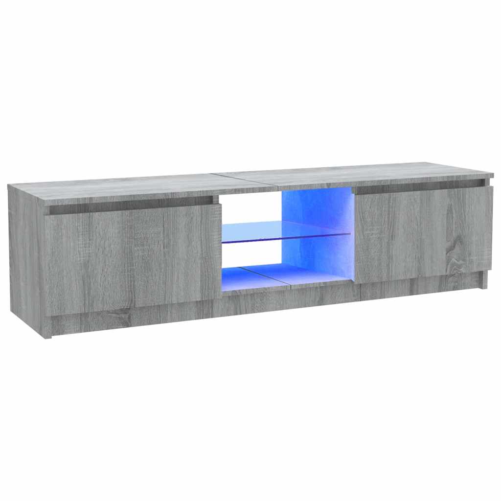 Έπιπλο Τηλεόρασης με LED Γκρι Sonoma 120x30x36 εκ. - Pakobazaar