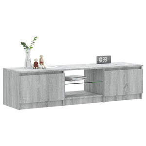 Έπιπλο Τηλεόρασης με LED Γκρι Sonoma 140 x 40 x 35,5 εκ.