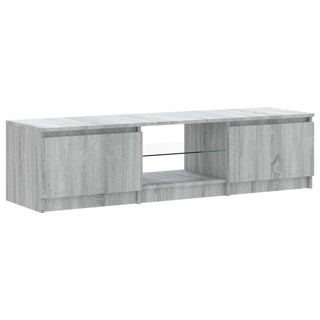 Έπιπλο Τηλεόρασης με LED Γκρι Sonoma 140 x 40 x 35,5 εκ.