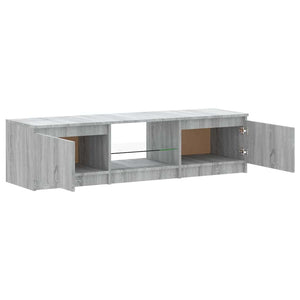 Έπιπλο Τηλεόρασης με LED Γκρι Sonoma 140 x 40 x 35,5 εκ.