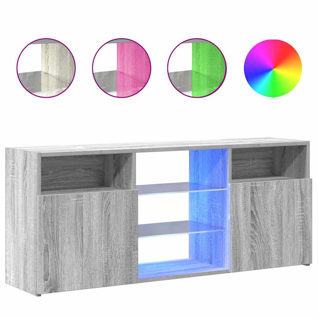 Έπιπλο Τηλεόρασης με LED Γκρι Sonoma 120 x 30 x 50 εκ. - Pakobazaar