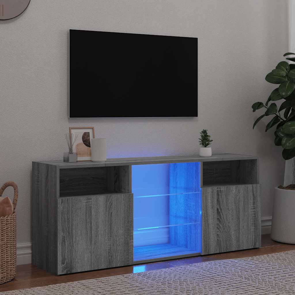 Έπιπλο Τηλεόρασης με LED Γκρι Sonoma 120 x 30 x 50 εκ. - Pakobazaar