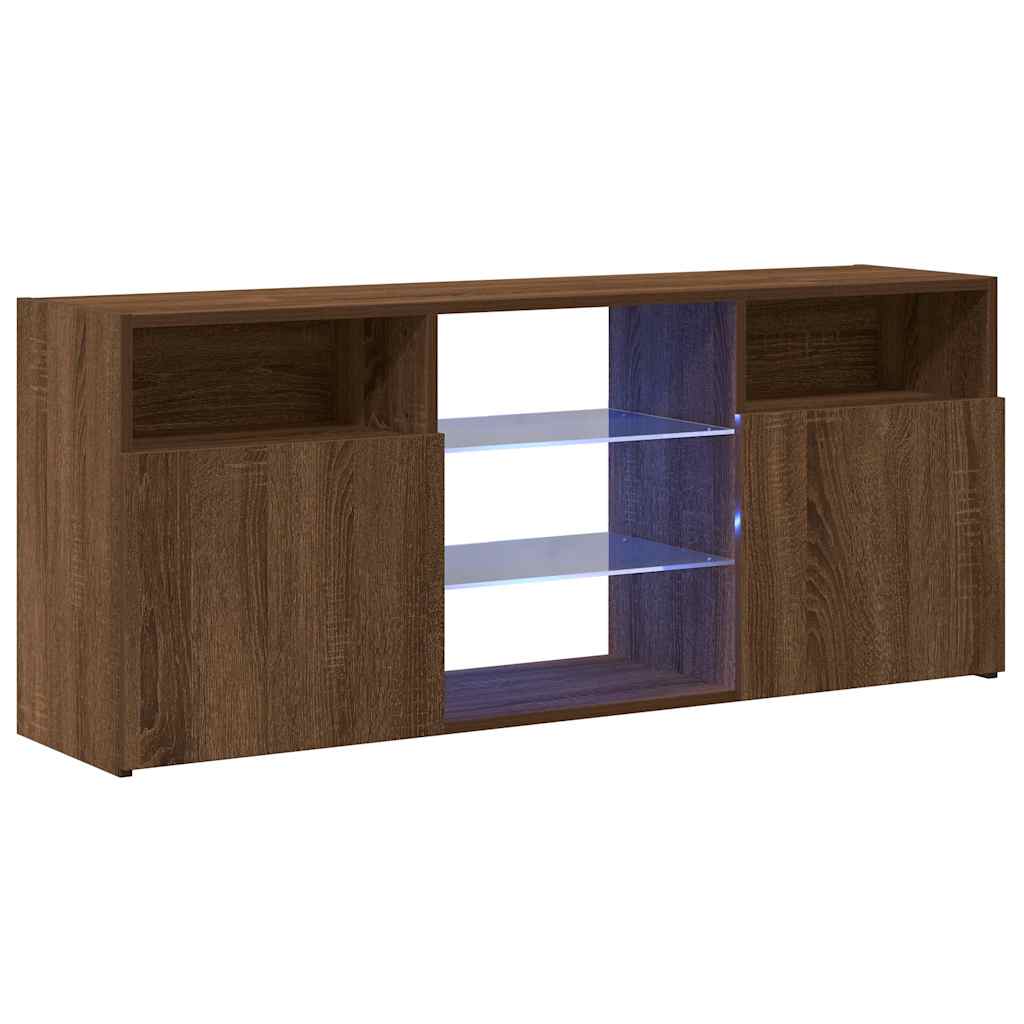 Έπιπλο Τηλεόρασης με LED Καφέ Δρυς 120 x 30 x 50 εκ. - Pakobazaar
