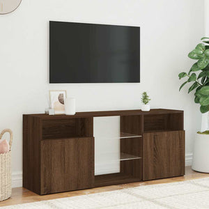 Έπιπλο Τηλεόρασης με LED Καφέ Δρυς 120 x 30 x 50 εκ. - Pakobazaar