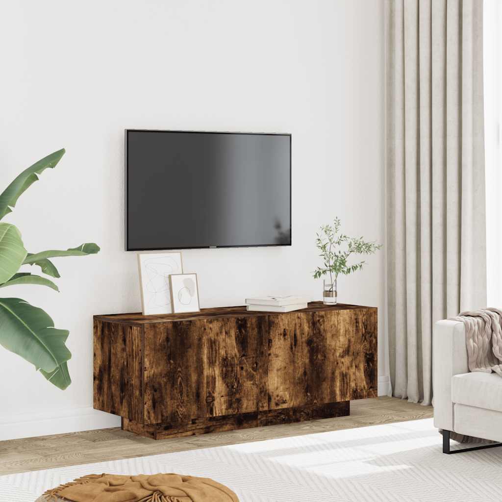 Έπιπλο Τηλεόρασης Καπνιστή Δρυς 100x35x40 εκ. Επεξ. Ξύλο