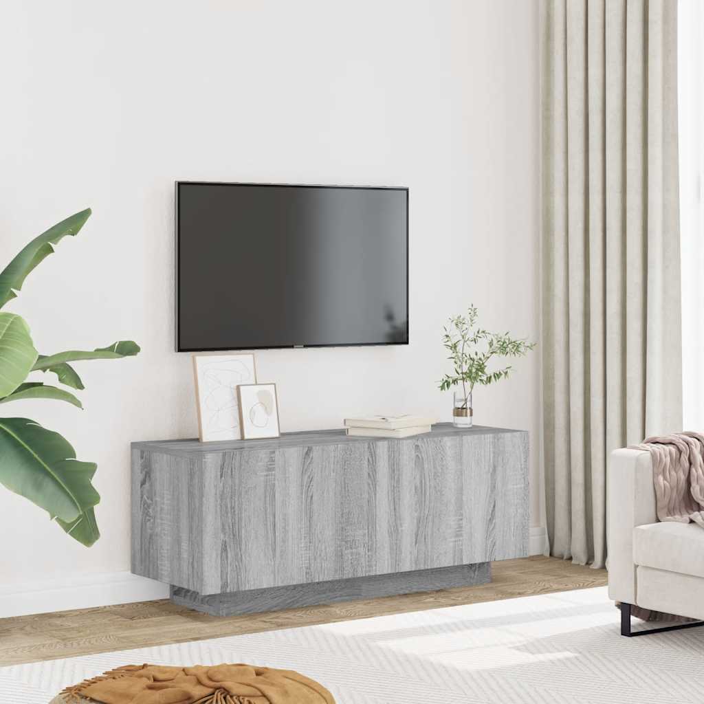 Έπιπλο Τηλεόρασης Γκρι Sonoma 100x35x40 εκ. από Επεξεργ. Ξύλο