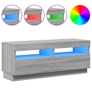 Έπιπλο Τηλεόρασης με LED Γκρι Sonoma 100x35x40 εκ. - Pakobazaar