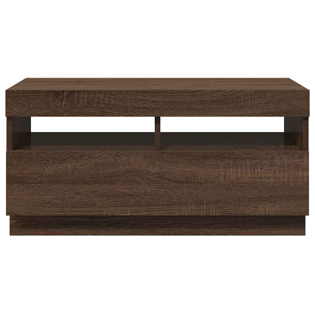 Έπιπλο Τηλεόρασης με LED Καφέ Δρυς 80x35x40 εκ. - Pakobazaar