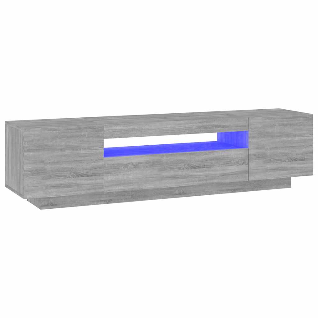 Έπιπλο Τηλεόρασης με LED Γκρι Sonoma 160x35x40εκ. - Pakobazaar