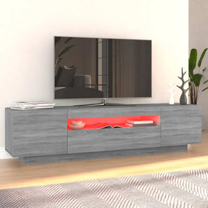 Έπιπλο Τηλεόρασης με LED Γκρι Sonoma 160x35x40εκ. - Pakobazaar
