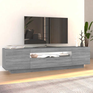 Έπιπλο Τηλεόρασης με LED Γκρι Sonoma 160x35x40εκ. - Pakobazaar