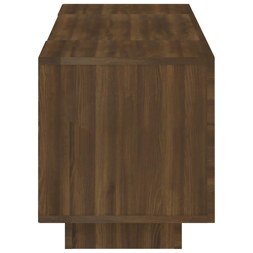 Έπιπλο Τηλεόρασης με LED Καφέ Δρυς 160x35x40 εκ.