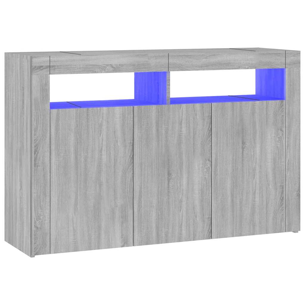 Μπουφές με LED Γκρι Sonoma 115,5 x 30 x 75 εκ.