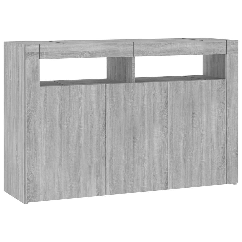 Μπουφές με LED Γκρι Sonoma 115,5 x 30 x 75 εκ.