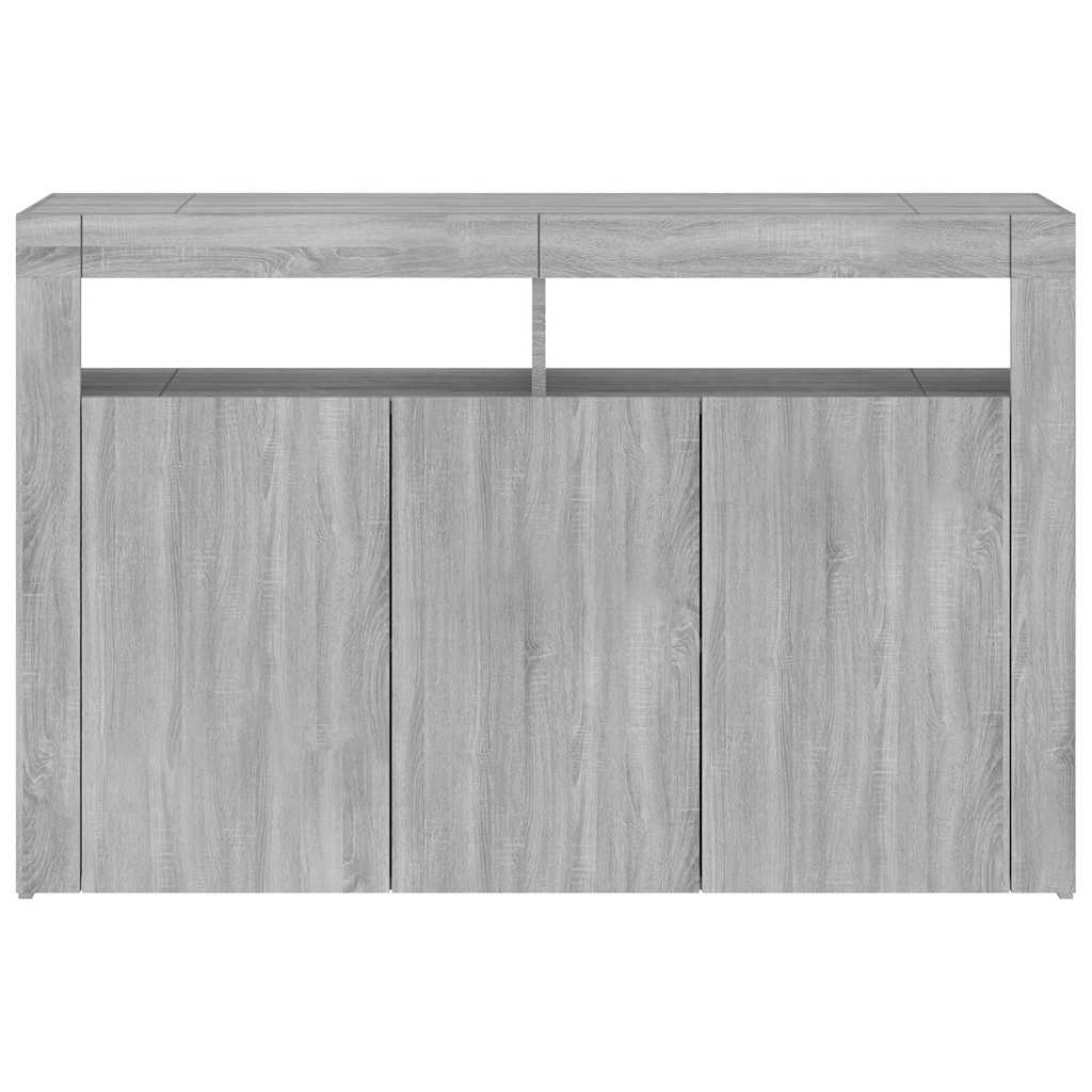 Μπουφές με LED Γκρι Sonoma 115,5 x 30 x 75 εκ.