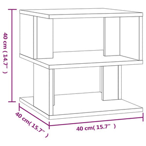 Βοηθητικό Τραπέζι Γκρι Sonoma 40x40x40 εκ. Επεξεργασμένο Ξύλο