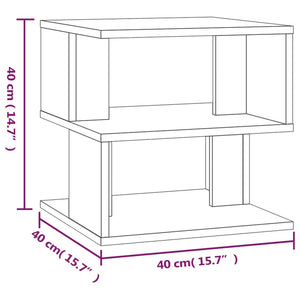 Βοηθητικό Τραπέζι Καφέ Δρυς 40x40x40 εκ. Επεξεργασμένο Ξύλο - Pakobazaar
