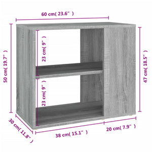Βοηθητικό Έπιπλο6 Γκρι Sonoma 80x30x50 εκ. από Επεξεργ. Ξύλο
