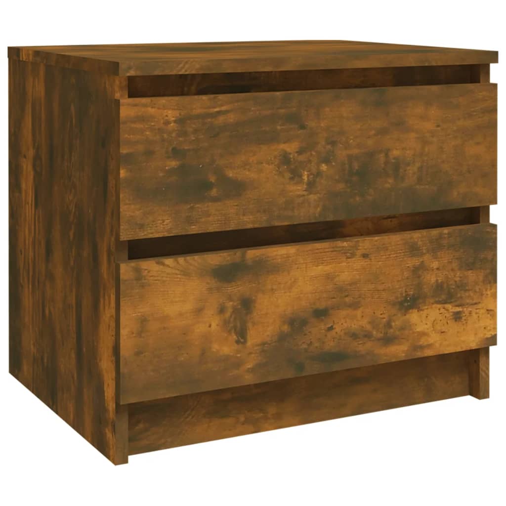 Κομοδίνο Καπνιστή Δρυς 50x39x43,5 εκ. από Επεξεργασμένο Ξύλο