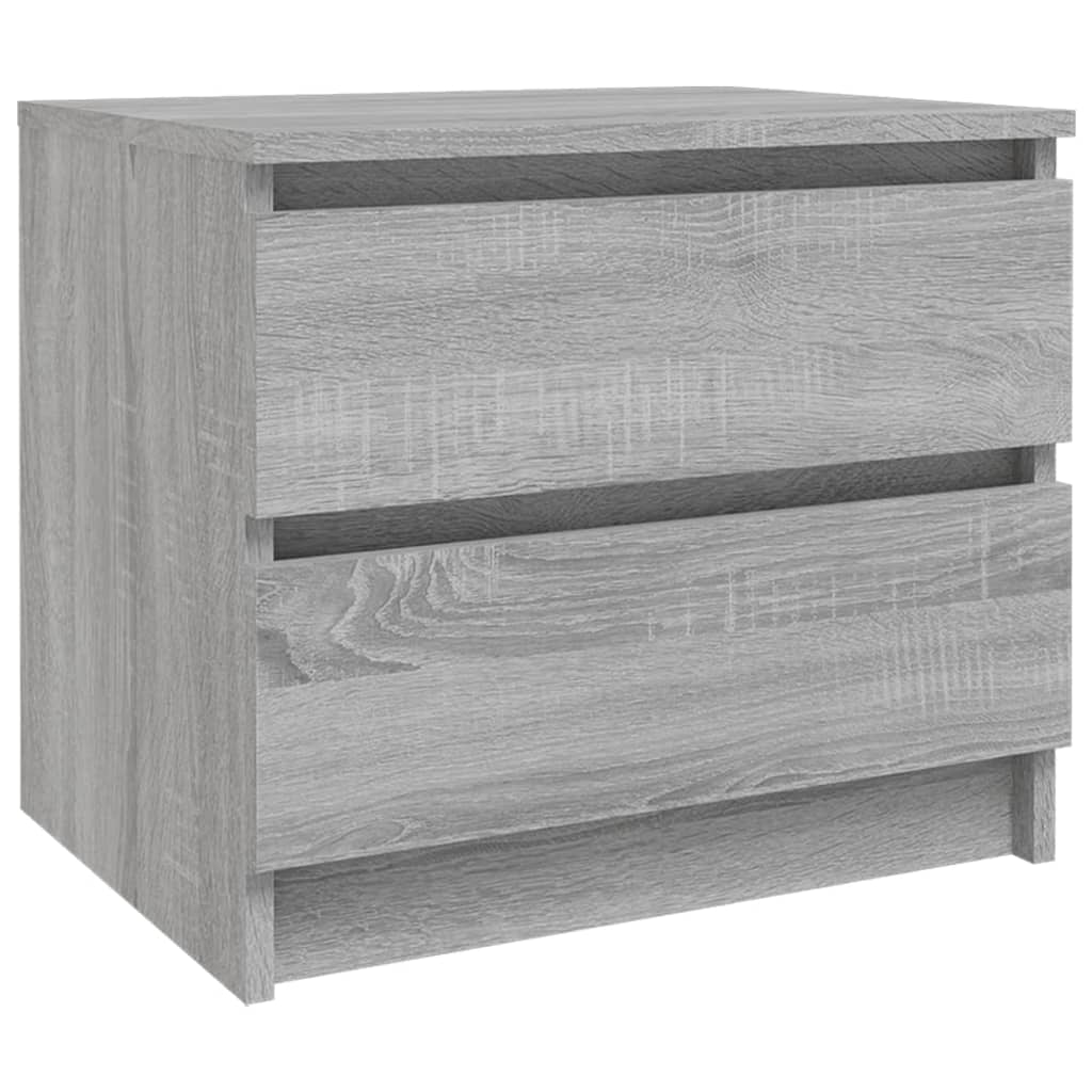 Κομοδίνα 2 Τεμ. Γκρι Sonoma 50x39x43,5 εκ. Επεξεργασμένο Ξύλο