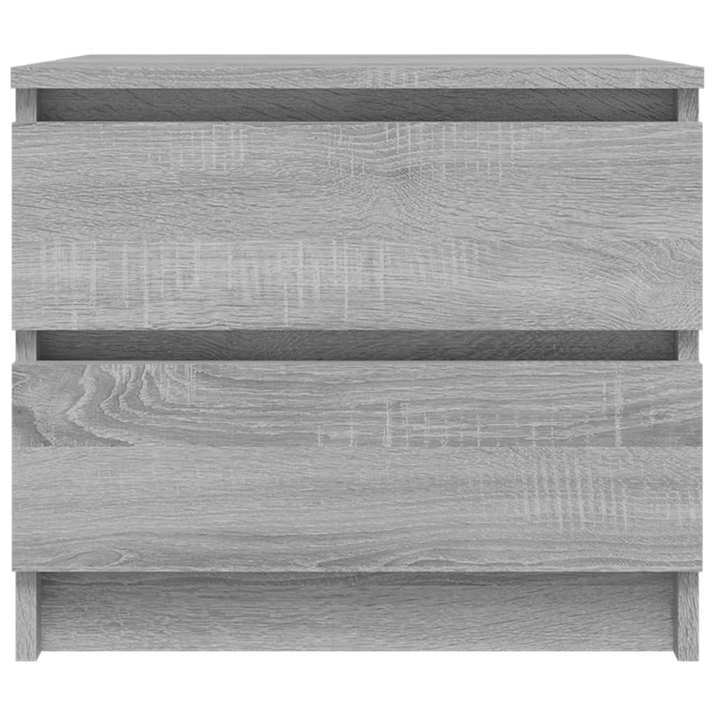 Κομοδίνα 2 Τεμ. Γκρι Sonoma 50x39x43,5 εκ. Επεξεργασμένο Ξύλο