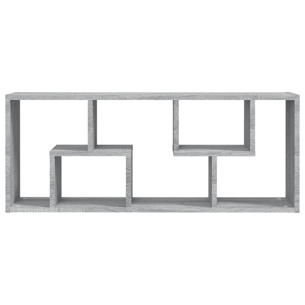 Ραφιέρα Τοίχου Γκρι Sonoma 36x16x90εκ. Επεξεργασμένο Ξύλο - Pakobazaar