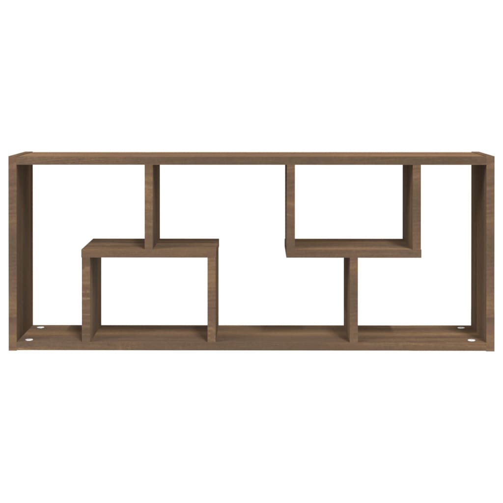 Ραφιέρα Τοίχου Καφέ Δρυς 36x16x90 εκ. Επεξεργασμένο Ξύλο - Pakobazaar