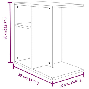 Βοηθητικό Τραπέζι Καφέ Δρυς 50 x 30 x 50 εκ. Επεξεργασμένο Ξύλο - Pakobazaar