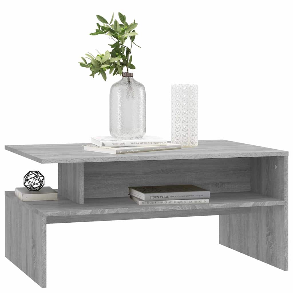 Τραπεζάκι Σαλονιού Γκρι Sonoma 90x60x42,5 εκ.Επεξεργασμένο Ξύλο