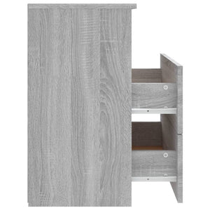 Κομοδίνα 2 τεμ. Γκρι Sonoma 50 x 32 x 60 εκ. - Pakobazaar