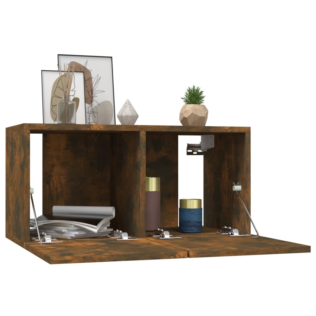 Κρεμαστό Ντουλάπι Καπνιστή Δρυς 60x30x30 εκ. Επεξεργασμένο Ξύλο - Pakobazaar