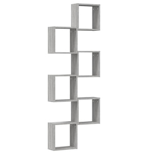 Ράφια Τοίχου Κύβοι 6 τεμ. Γκρι Sonoma 30x15x30 εκ. - Pakobazaar