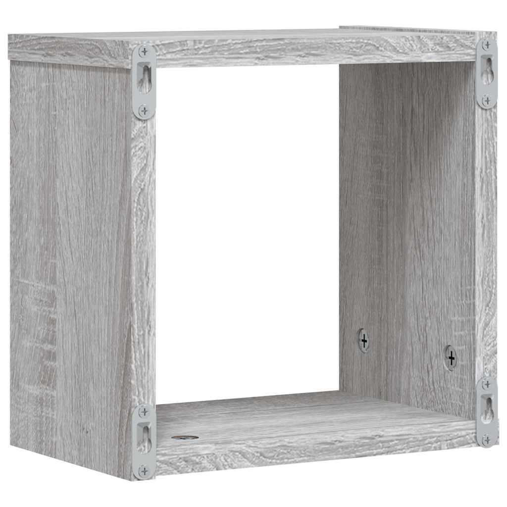 Ράφια Τοίχου με ράφι 2 pcs Γκρίζο Σονομα 26 x 15 x 26 cm