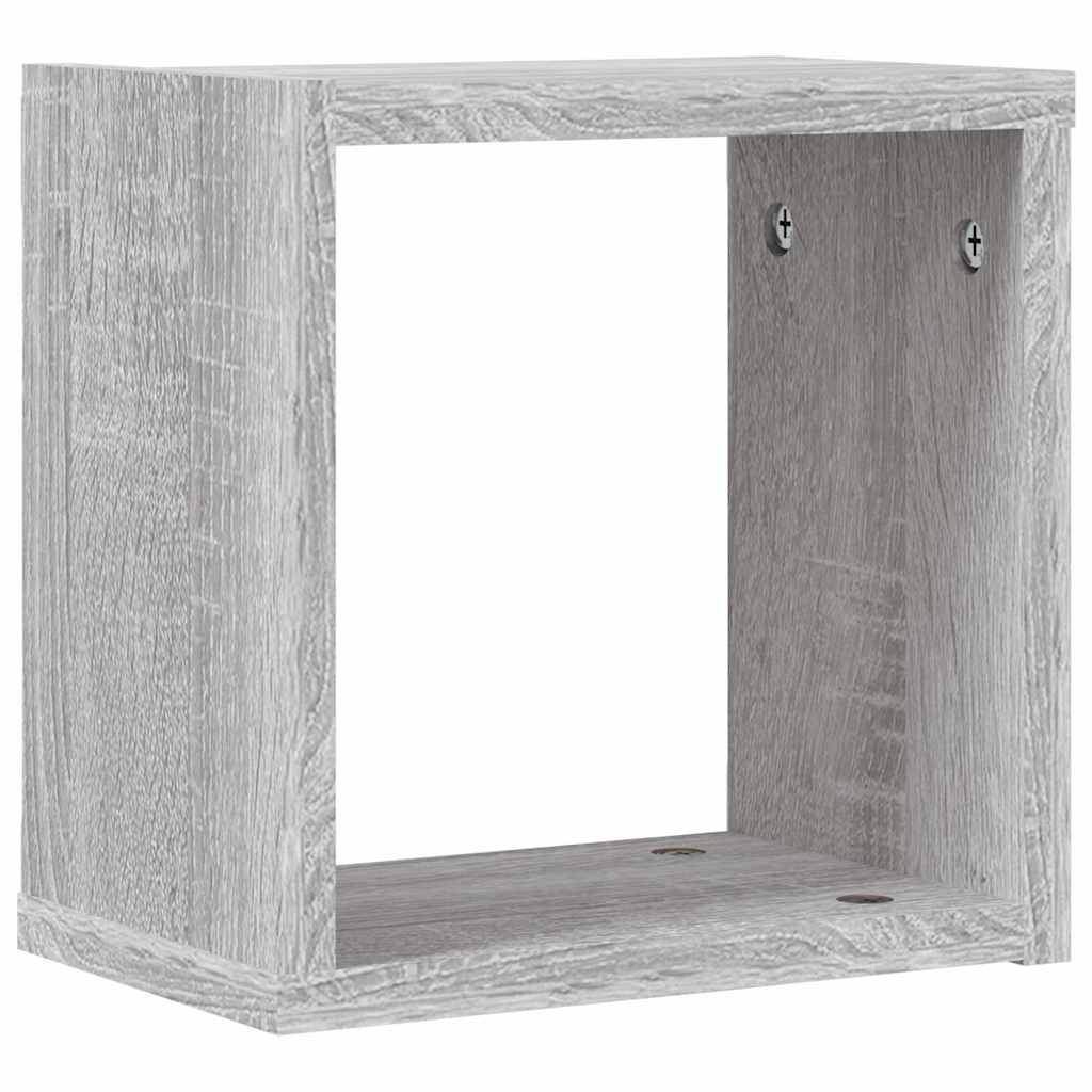 Ράφια Τοίχου με ράφι 4 pcs Γκρίζο Σονομα 26 x 15 x 26 cm