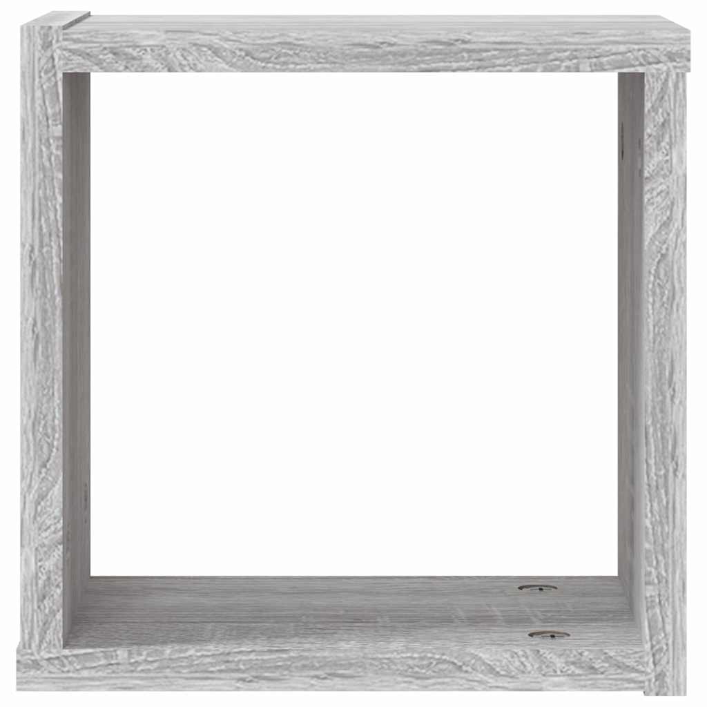 Ράφια Τοίχου με ράφι 4 pcs Γκρίζο Σονομα 26 x 15 x 26 cm