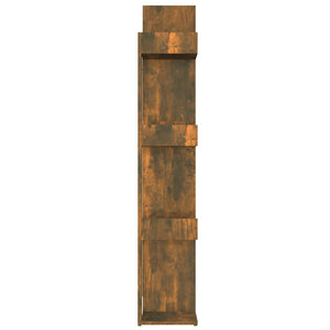 Βιβλιοθήκη Καπνιστή Δρυς 86x25,5x140 εκ. από Επεξεργασμένο Ξύλο