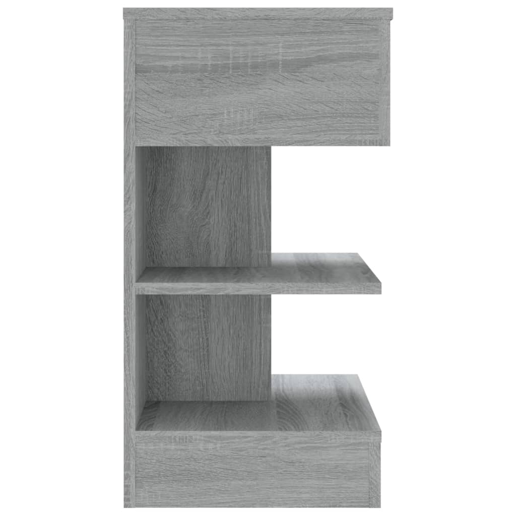 Κομοδίνο Γκρι Sonoma 40 x 35 x 65 εκ. από Επεξεργασμένο Ξύλο - Pakobazaar