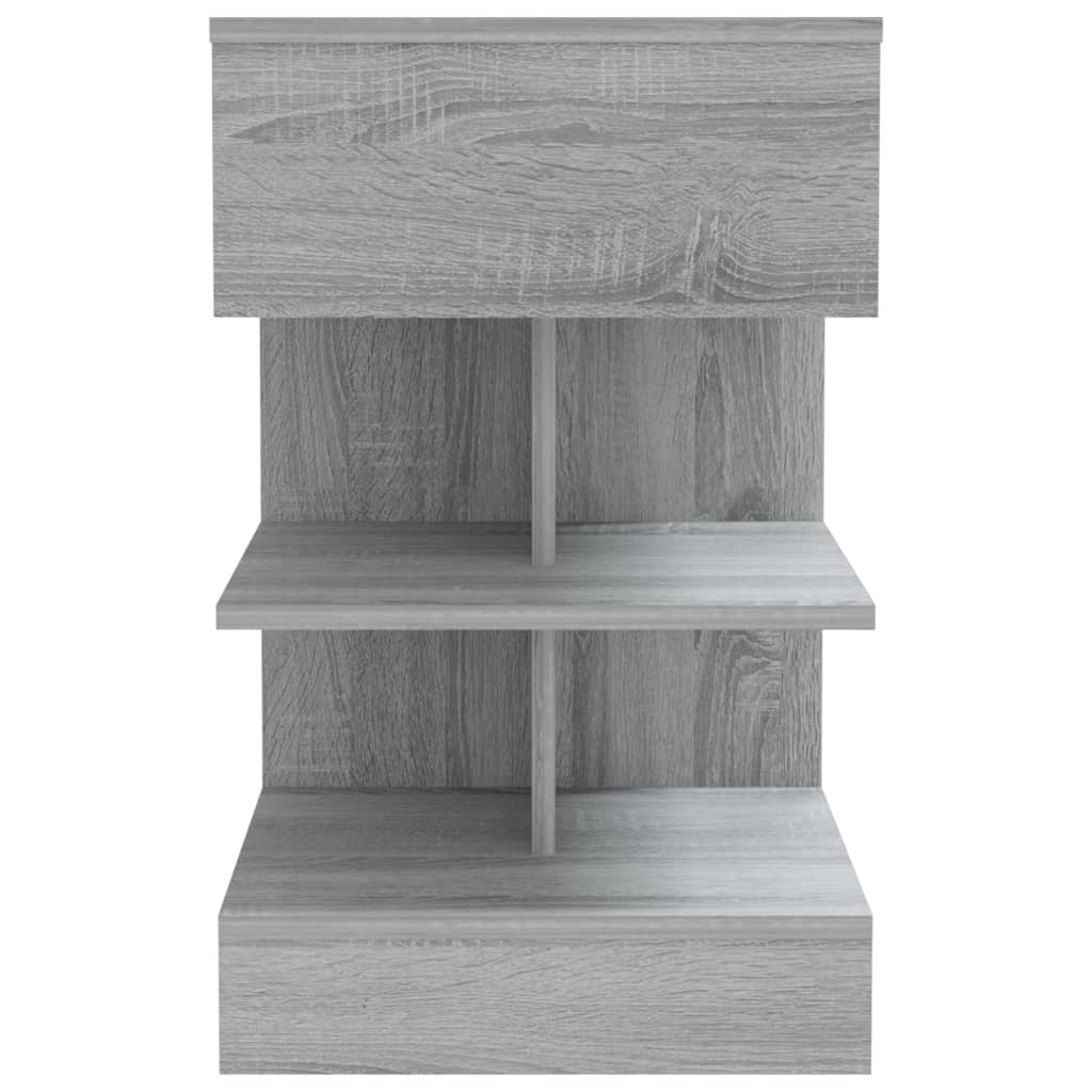 Κομοδίνο Γκρι Sonoma 40 x 35 x 65 εκ. από Επεξεργασμένο Ξύλο - Pakobazaar