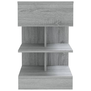 Κομοδίνο Γκρι Sonoma 40 x 35 x 65 εκ. από Επεξεργασμένο Ξύλο - Pakobazaar