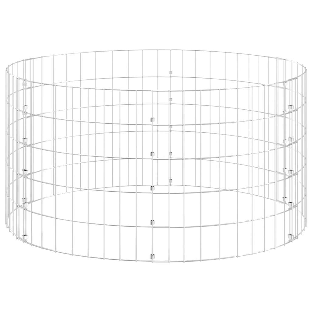 Συρματοκιβώτιο-Γλάστρα Στύλος Κυκλική Ø100x50 εκ. Γαλβ. Χάλυβας - PAKOBAZAAR