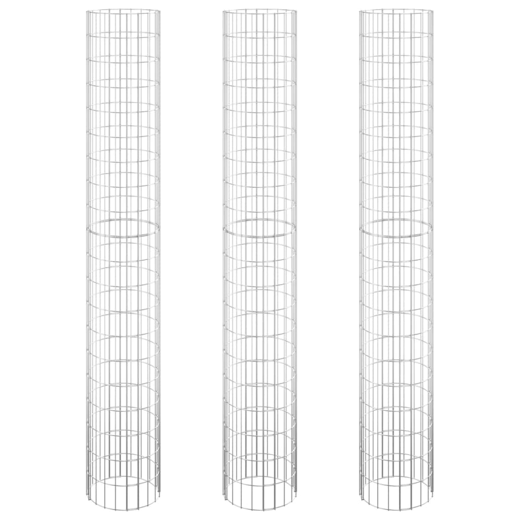 Συρματοκιβώτιο-Γλάστρα Υπ. 3 τεμ Κυκλική Ø30x200εκ Γαλβ Χάλυβας - PAKOBAZAAR