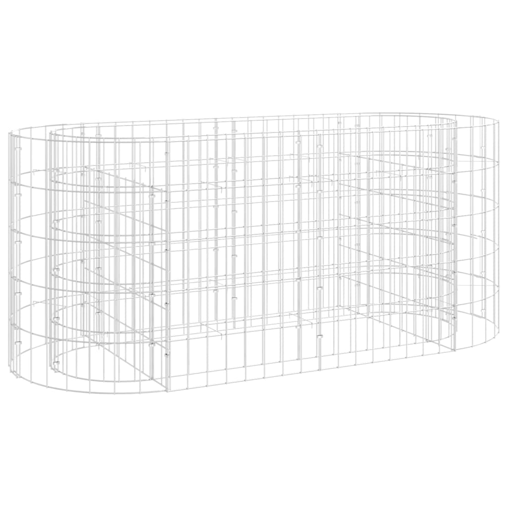 Συρματοκιβώτιο-Γλάστρα Υπερυψωμένη 120x50x50 εκ. Γαλβαν. Ατσάλι - PAKOBAZAAR