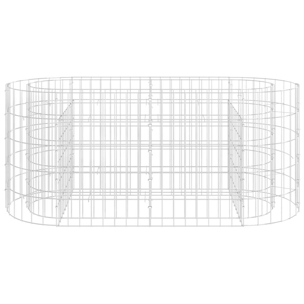 Συρματοκιβώτιο-Γλάστρα Υπερυψωμένη 120x50x50 εκ. Γαλβαν. Ατσάλι - PAKOBAZAAR