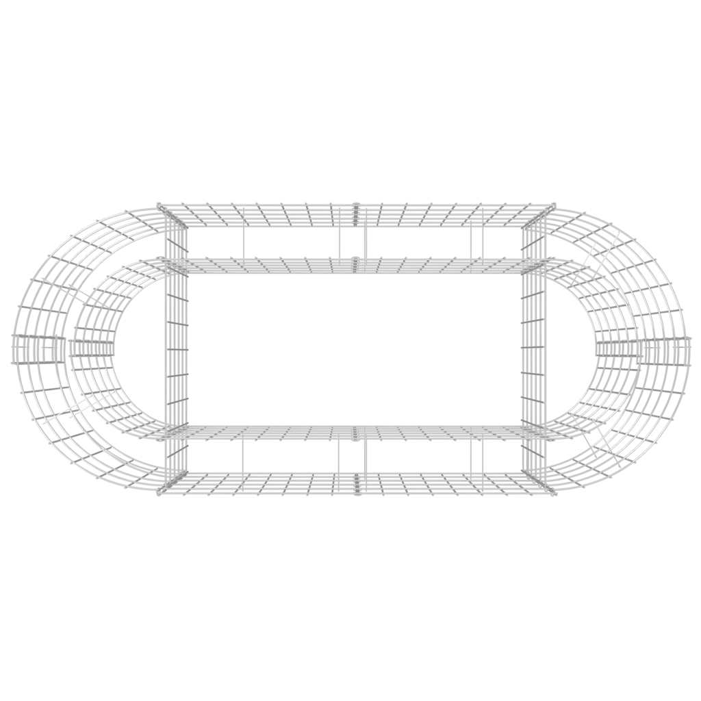 Συρματοκιβώτιο-Γλάστρα Υπερυψωμένη 120x50x50 εκ. Γαλβαν. Ατσάλι - PAKOBAZAAR