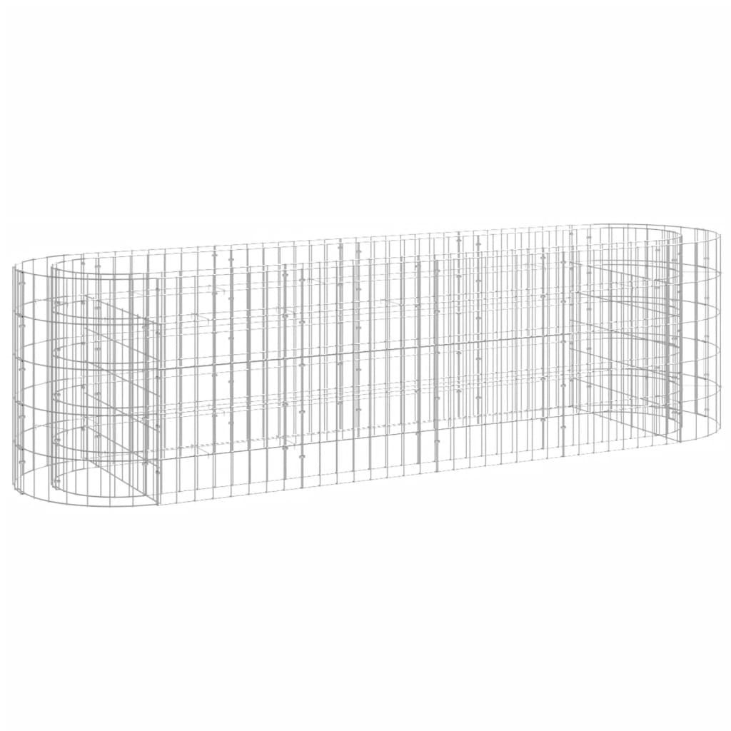 Συρματοκιβώτιο-Γλάστρα Υπερυψωμένη 190x50x50 εκ. Γαλβαν. Ατσάλι - PAKOBAZAAR